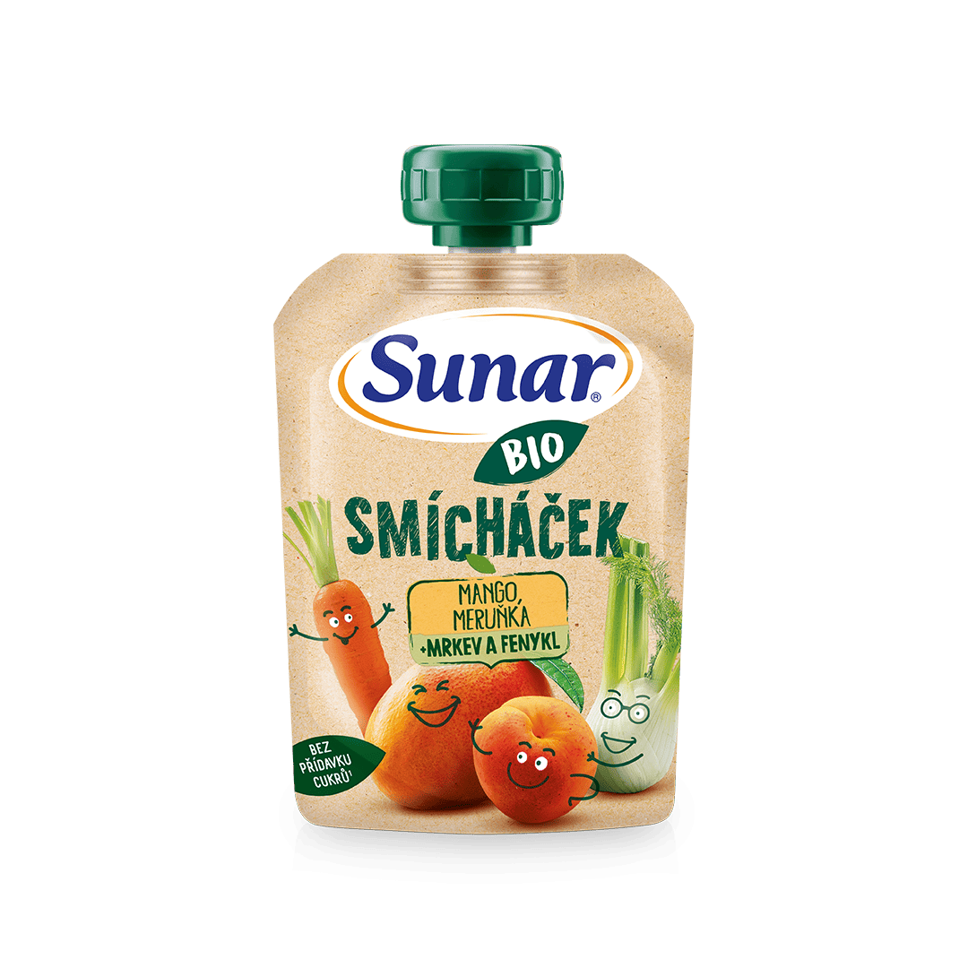 Smícháček mango, meruňka, mrkev, fenykl
