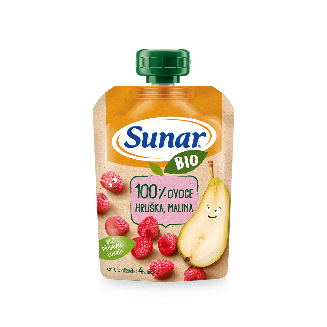 100% ovoce hruška, malina
